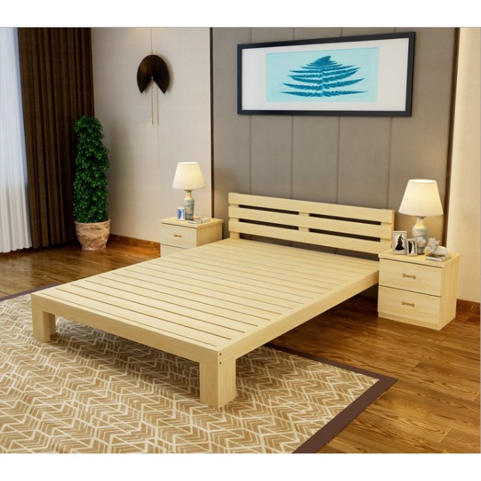 OSUKI Pine Wood Queen Size Bed Frame 200 x 150cm